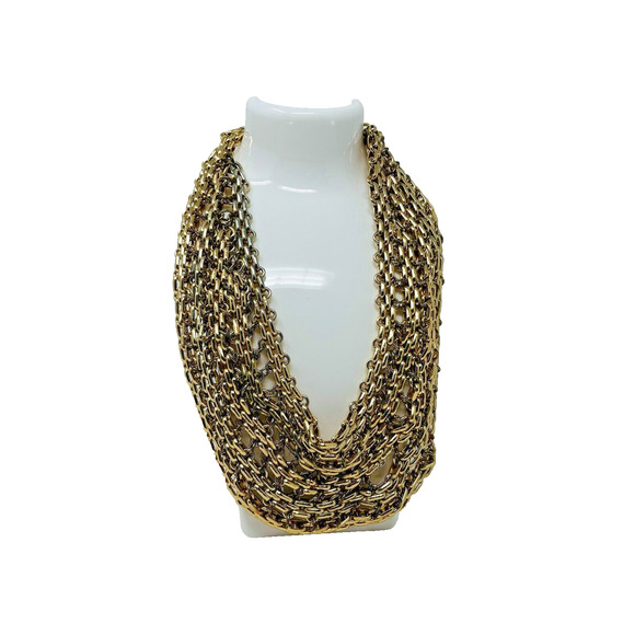 Chicos Necklace Lot of 4 Modern Costume Jewelry 2 Long 1 Bib 1 Statement - Picture 4 of 15